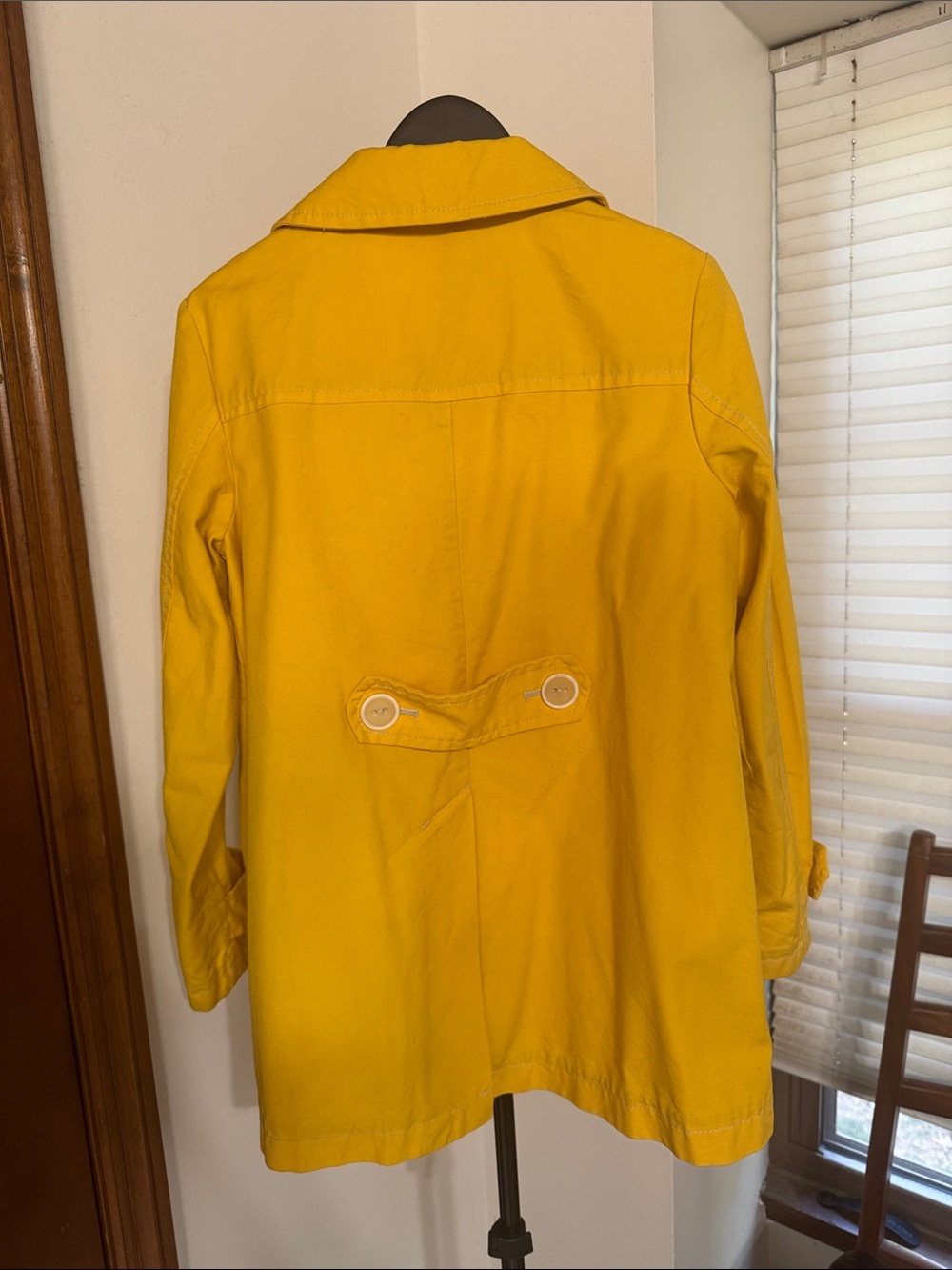 GAP Bright Yellow Women's Trench Coat - Picture 3 of 5